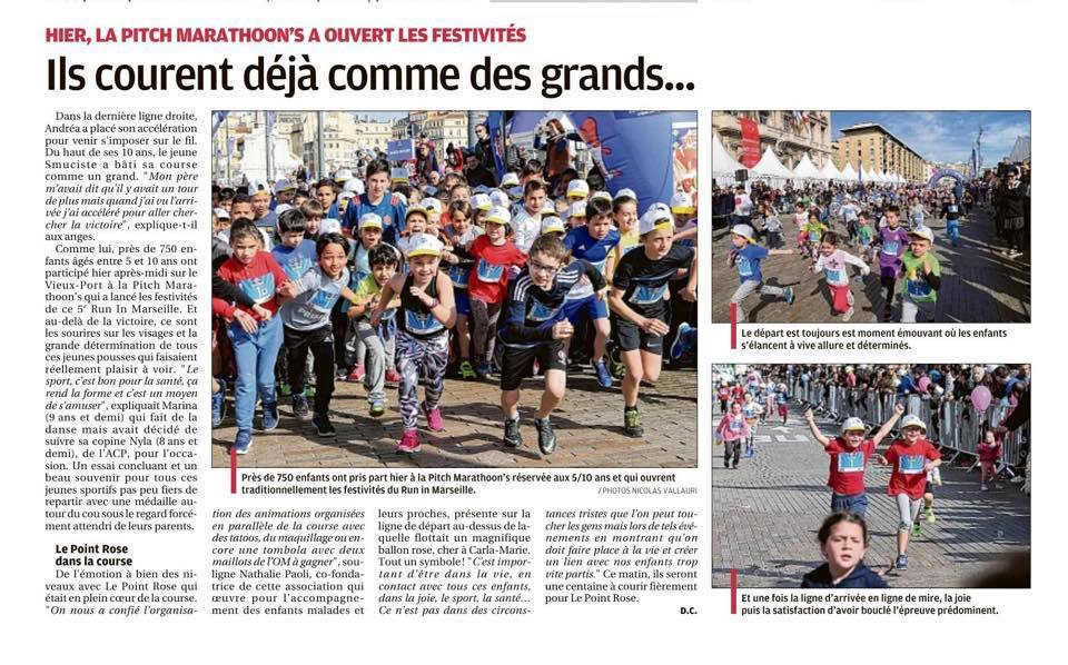 Run in Marseille 2018 – Marathoon’s – La Provence, 18 mars 2019