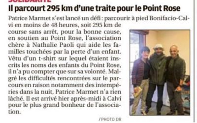 Solidarité, Patrice Marmet court pour le Point rose – la Provence – 12 avril 2019