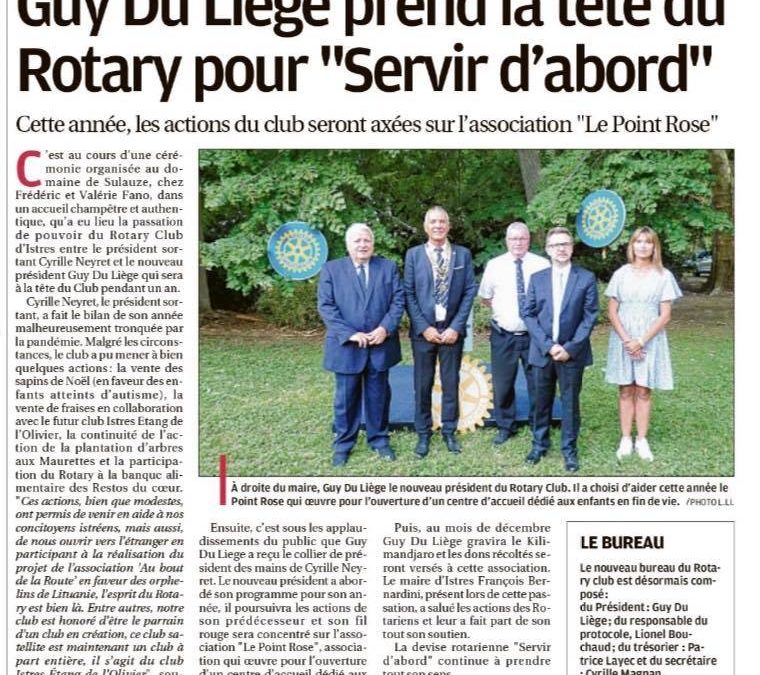 Le Rotary Istres soutient Le Point rose – La Provence, 15 juillet 2021