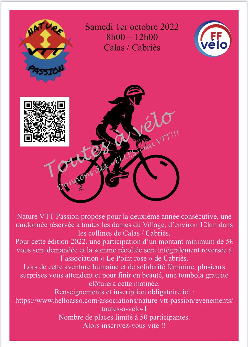 Toutes en vélo / run for Le Point rose