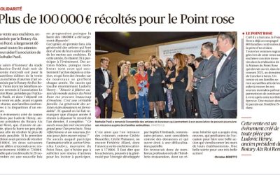 Vente aux enchères au profit du Point rose – La Provence, décembre 2023