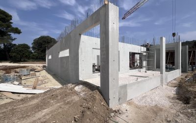 La Maison du Point rose, avancement du chantier