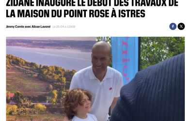 BFM TV – Pose de la première pierre de la Maison du Point rose, 26 avril 2025