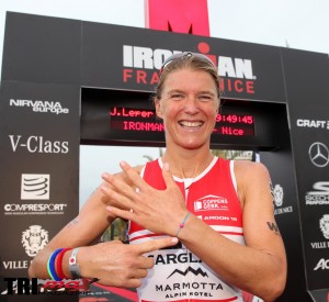 Tine DECKERS, 1ère féminine Ironman Nice 2016